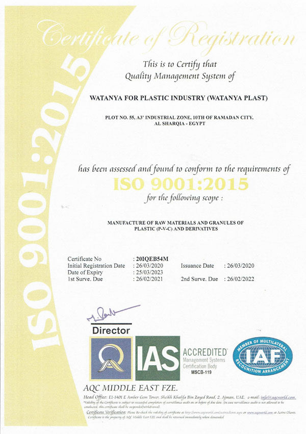 ISO certificate